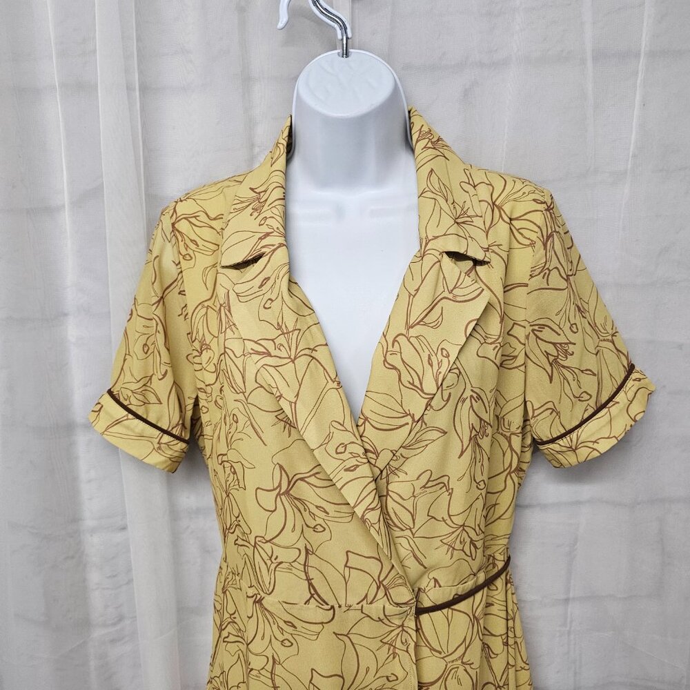 Honey Punch Dress Yellow Maxi Wrap Boho Cottage M - Picture 2 of 9